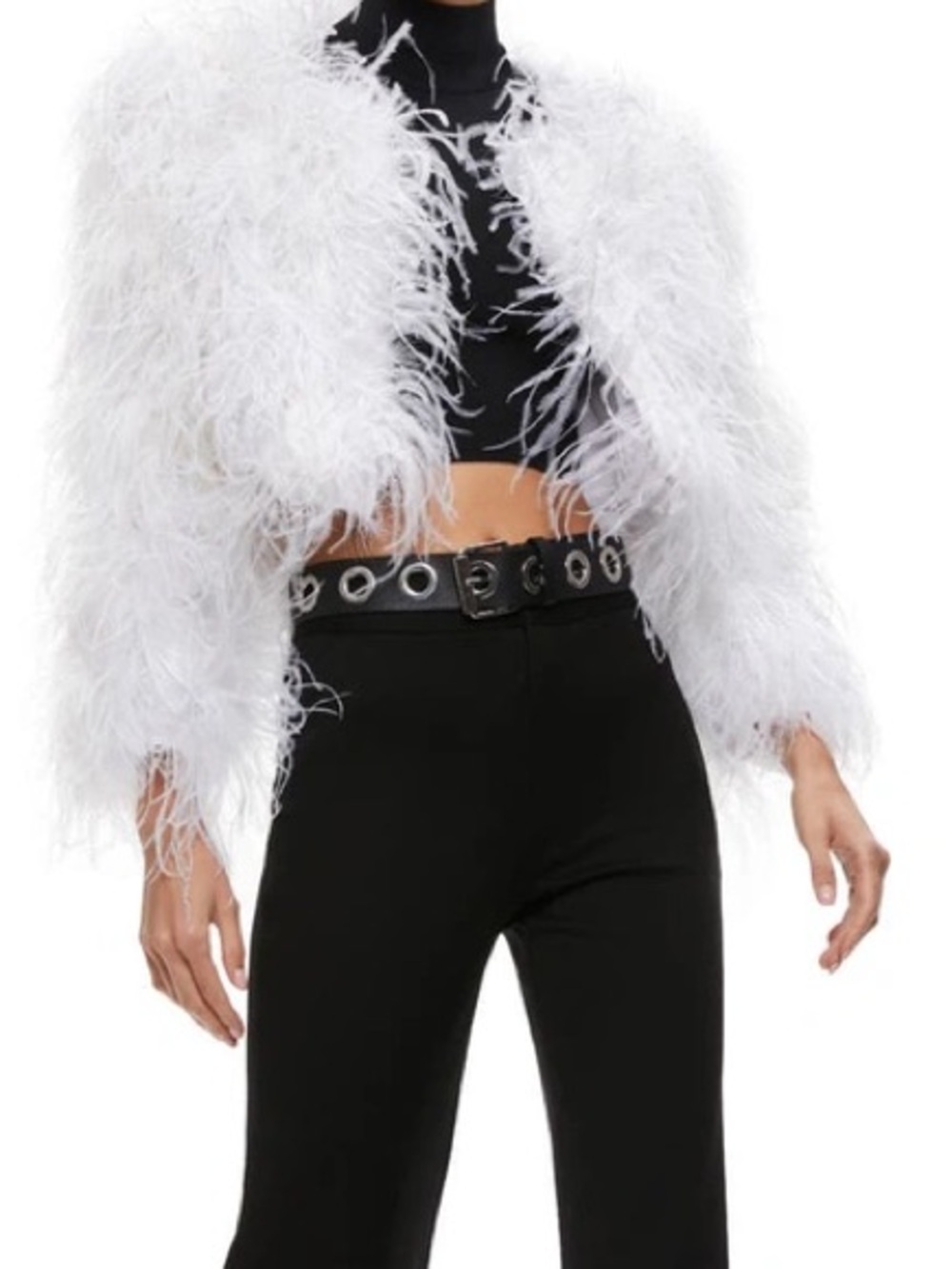 Alice + Olivia Kidman Ostrich Feather Jacket
